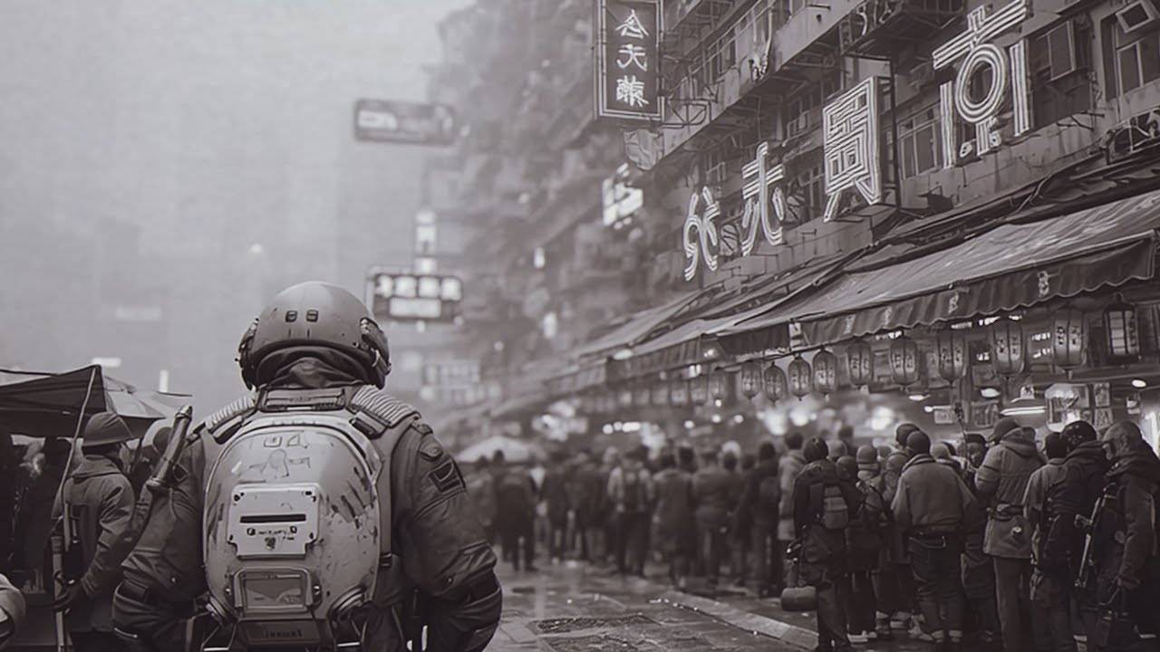 Found Footage from 1950 / Cyberpunk City Recorded on a Retro Camera