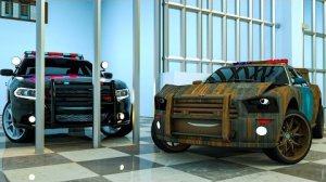 Сержант Лукас, полицейская машина, ловит старую полицейскую машину - (WCH) - Испанский