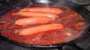 Картошка с сосиской