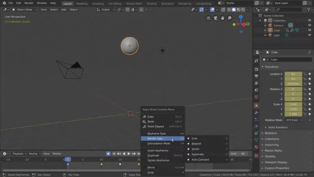 Временная шкала — Основы Blender 39