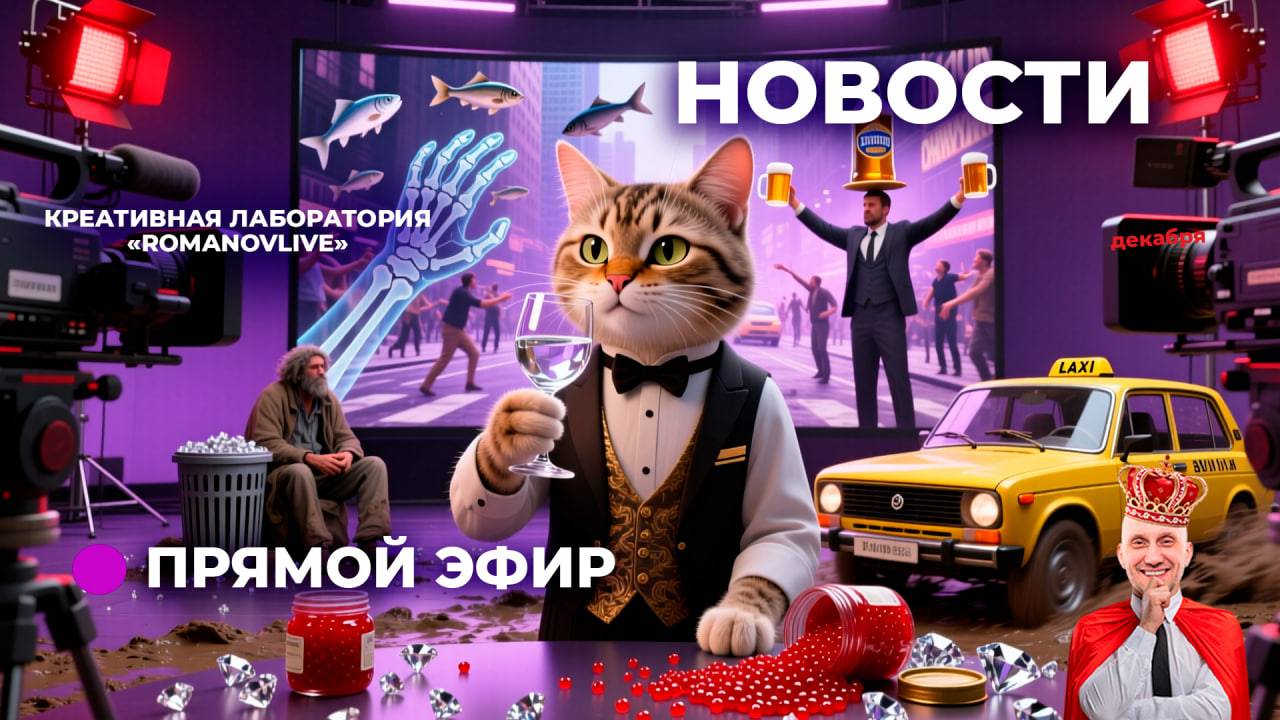 Кот-сомелье. Юля-кебаб. Рыба посреди города. Клей для сломанных костей. Лайфхаки для жизни. Бомж-тур