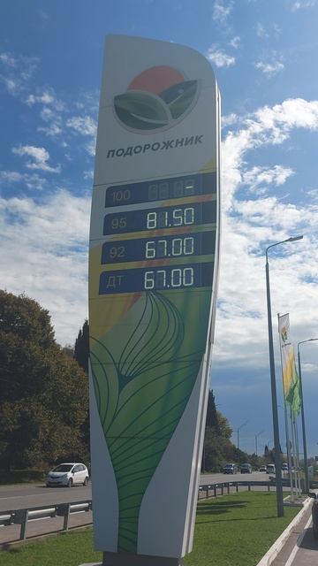 бензин подорожал снова в Абхазии сегодня 2 октября 2025г