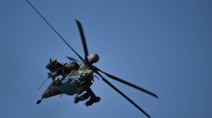 Вертолет Ми-28нм выполняет боевое задание. Лучшее видео из зоны СВО