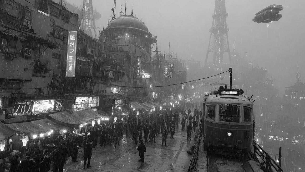 From the Blade Runner Archives (1982) / Cyberpunk Shopping Street