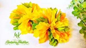 Осенние нарядные банты из атласных лент.