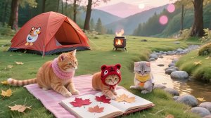 Как котики на природе отдыхали