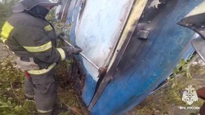 Сотрудники МЧС России ликвидировали пожар в Бердянске