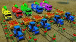 Детские мультфильмы на испанском языке | работа в сельском хозяйстве | Трактор, КАМАЗ, JCB.