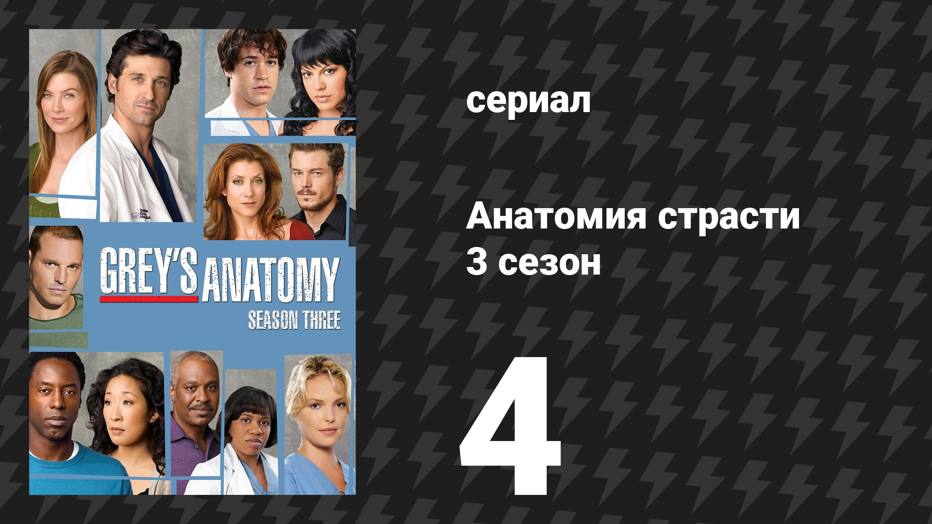 Анатомия страсти 3 сезон 4 серия «Кто я» (сериал, 2006) смотреть онлайн