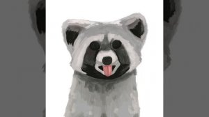 Рисую енота #art #speedpaint #спидпэйнт #арт #рисунок #animalart