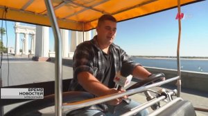 Прогуляться по Центральной набережной Волгограда можно на четырехколесном велосипеде