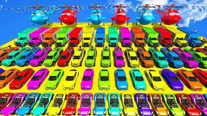 Мультики про машинки Мультфильм для детей красочные автомобили и Человек-Паук на боевых машинах