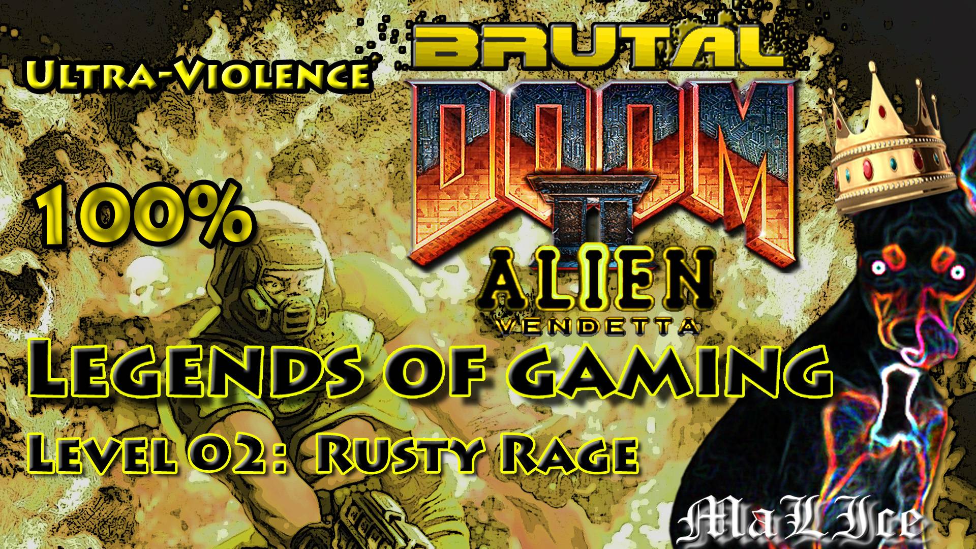 Brutal Doom Alien Vendetta - Level 02: Rusty Rage