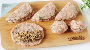 Мясные сочни с грибами