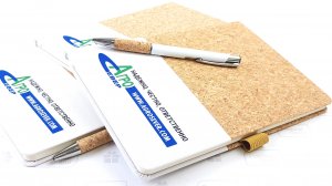 Блокноты из пробки с логотипом