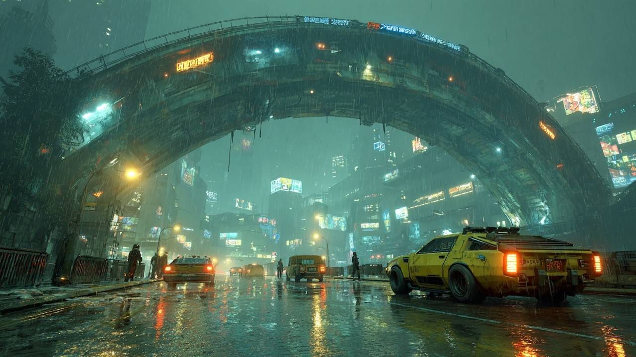Cyberpunk Overpass / Patrol & Ambient Music