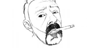 Быстрый скетч-портрет Шнура/Шнурова из Ленинграда