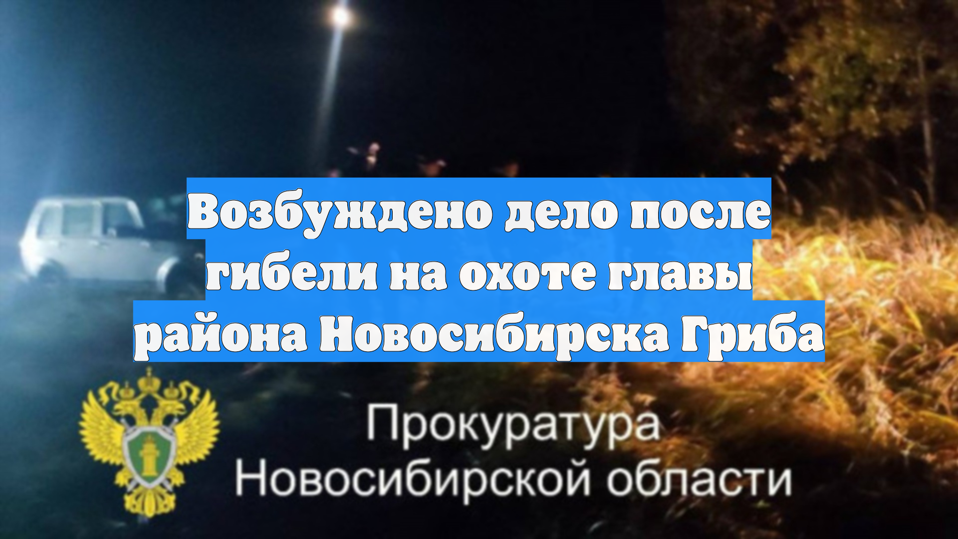 Возбуждено дело после гибели на охоте главы района Новосибирска Гриба