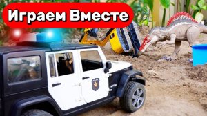 МУЛЬТИКИ ПРО ПОЛИЦЕЙСКИЕ МАШИНКИ И ДИНОЗАВРОВ ДЛЯ ДЕТЕЙ 🦖🚓 ИГРУШКИ МУЛЬТИКИ ДЕТЯМ