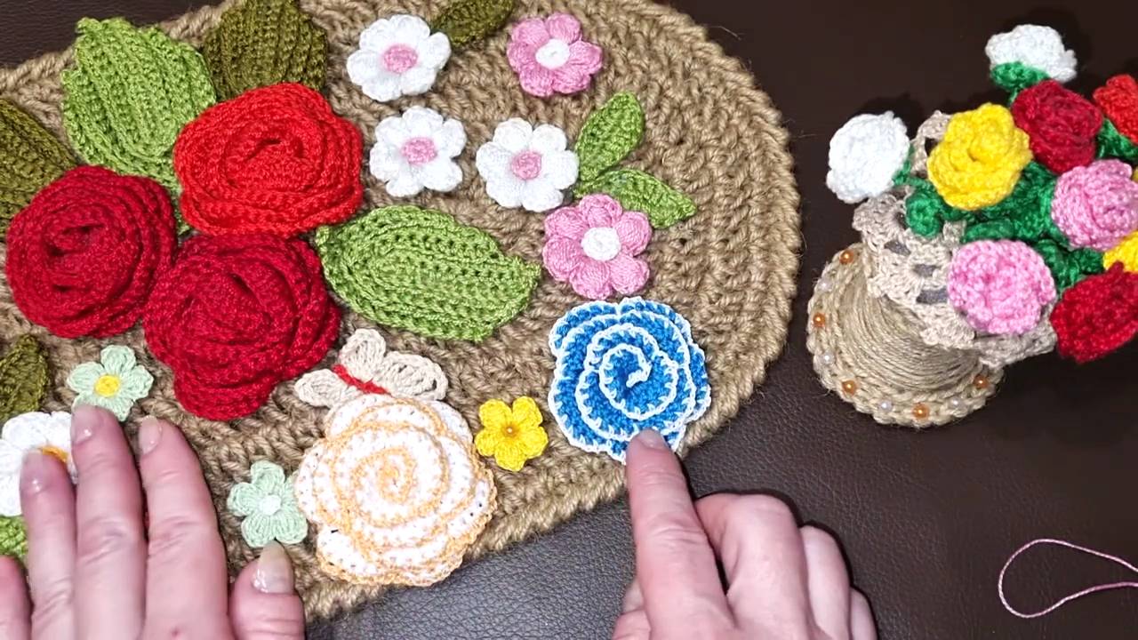 Вяжем цветы-розы крючком МК смотреть онлайн