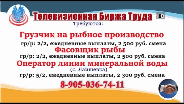 03.10.25г. в 17.27 на телеканале РОССИЯ-24 Телевизионная Биржа Труда в Ульяновске и Ульяновской обла