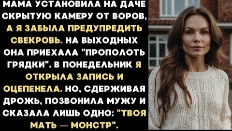 ИСТОРИИ ИЗ ЖИЗНИ/Мама установила скрытую камеру на даче от воров, а я забыла предупредить свекровь смотреть онлайн