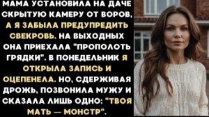 ИСТОРИИ ИЗ ЖИЗНИ/Мама установила скрытую камеру на даче от воров, а я забыла предупредить свекровь