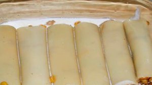 Каннеллони, фаршированные курицей и грибами