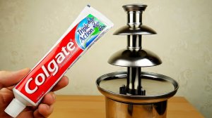 Зубная паста в шоколадном фонтане! Гель для душа и Лизуны в бочках