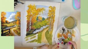 Осень разгулялась.Акрил