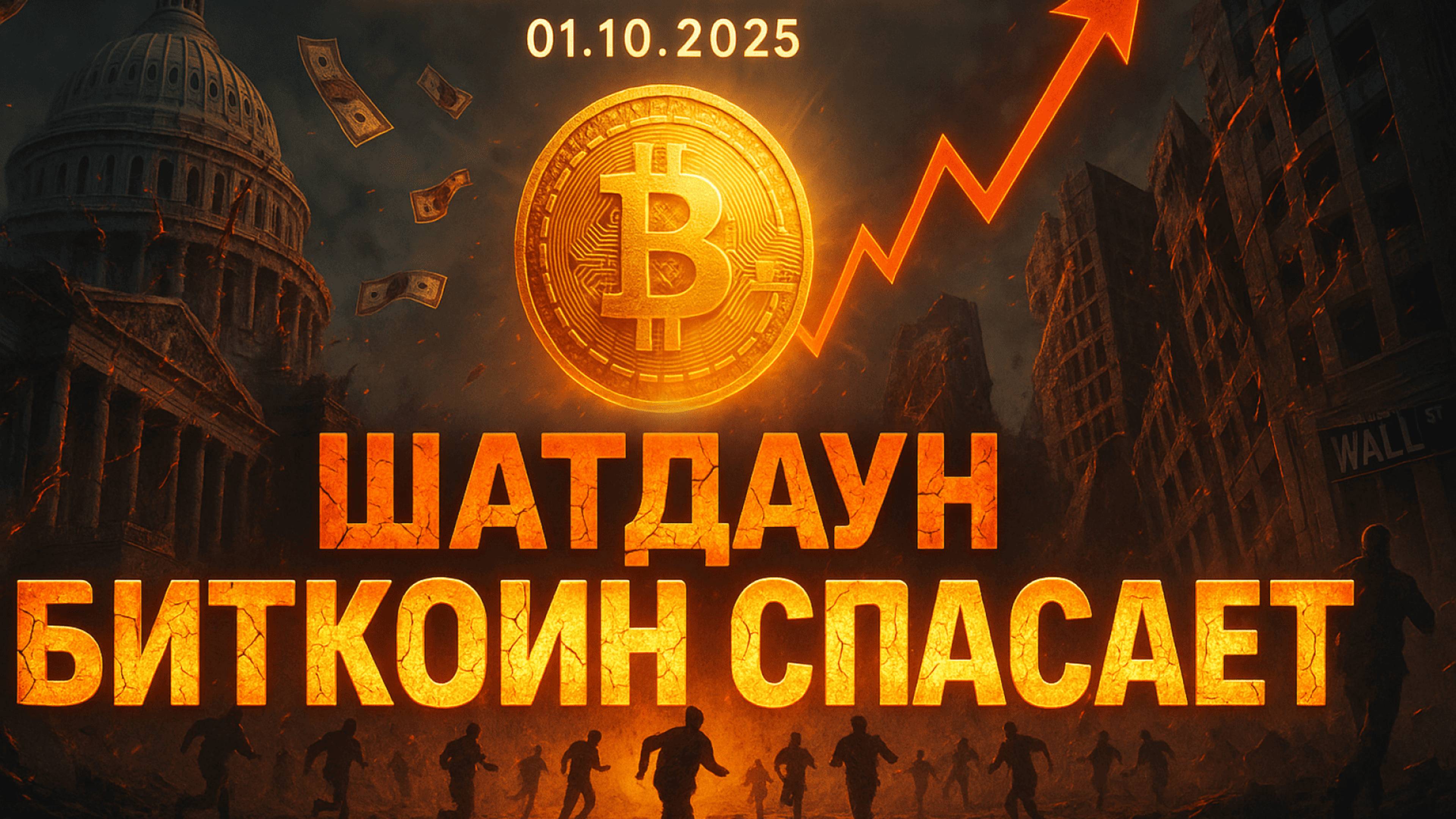 КРИПТА НОВОСТИ 01.10.2025 | БИТКОИН СПАСАЕТ США? | КИТЫ ПОКУПАЮТ ЭФИРИУМ | НОВЫЕ ПРАВИЛА  ДЛЯ КРИПТЫ