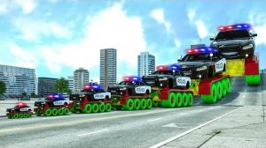 Гигантская полицейская машина против маленькой полицейской машины против обычной полицейской машины