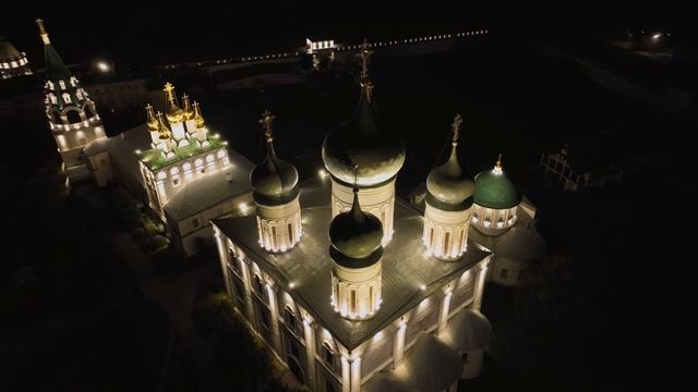 Архитектурное освещение Свято-Троицкий Макарьевский Желтоводский монастырь смотреть онлайн