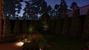 Ночная видео прогулка по участку