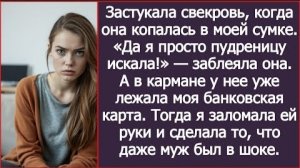 ИСТОРИИ ИЗ ЖИЗНИ/Застукала свекровь, когда она копалась в моей сумке/Рассказ жизненный
