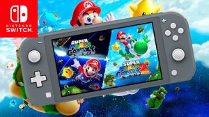 Super Mario Galaxy + Super Mario Galaxy 2 Nintendo Switch Lite Gameplay