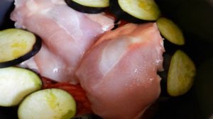 Курица с баклажанами в мультиварке