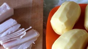 Картошка с салом, запеченная в фольге