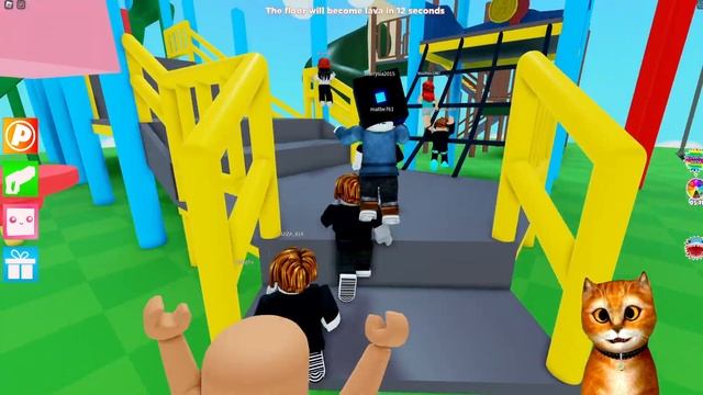 ПОЛ ЭТО ЛАВА В РОБЛОКС ! КОТ СИМБА ИГРАЕТ В ПОЛ ЭТО ЛАВА ! смотреть онлайн