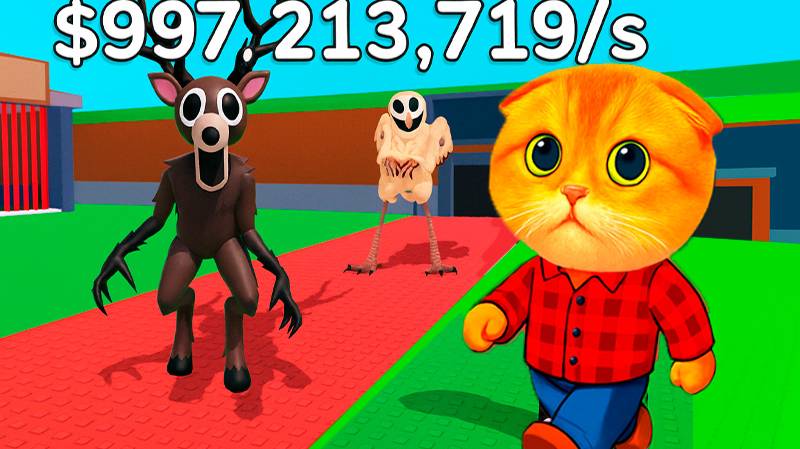 УКРАДИ 99 НОЧЕЙ В ЛЕСУ С КОШЕЧКОЙ БАТТЕРС В РОБЛОКС | Steal a 99 nights in the forest! смотреть онлайн