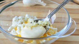 Крабовые палочки фаршированные творогом