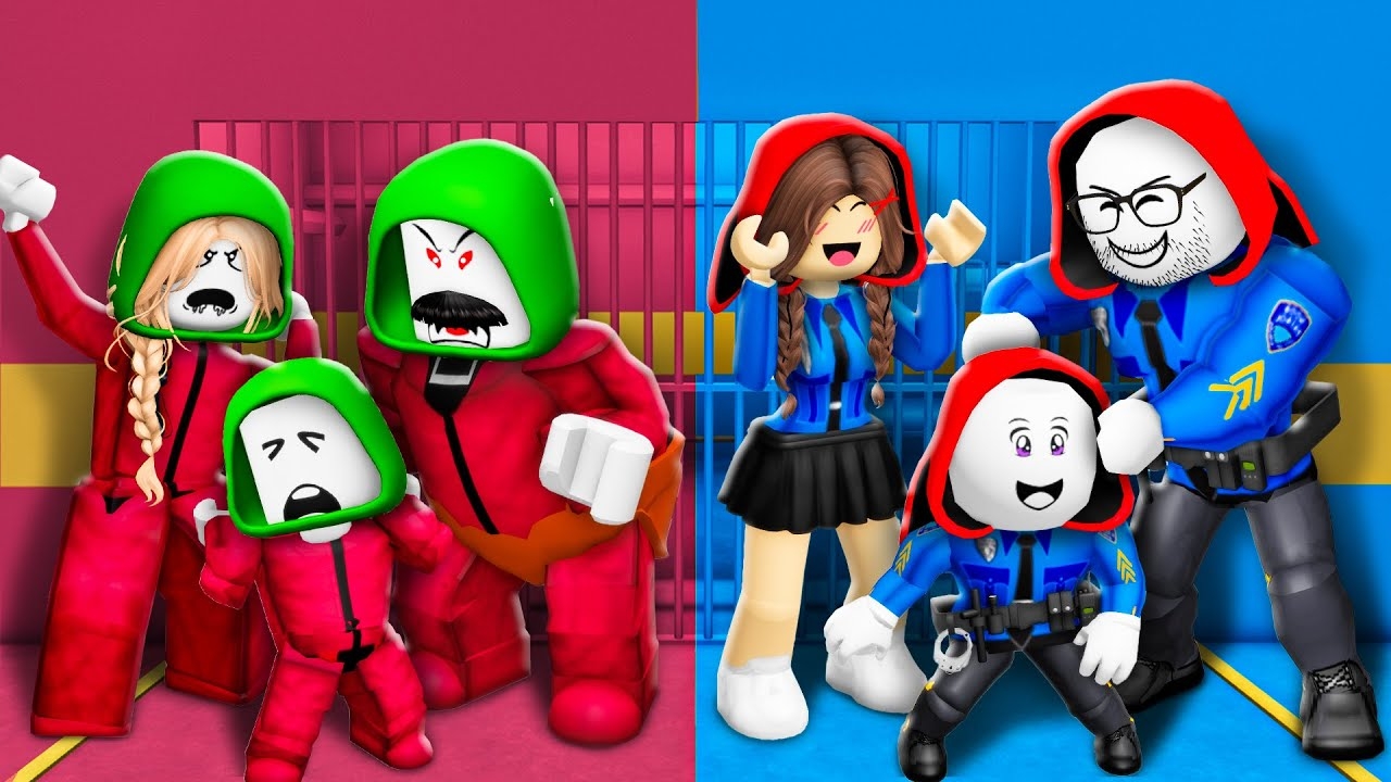 ИГРА В КАЛЬМАРА Семья против ПОЛИЦЕЙСКОГО! Побег из тюрьмы | ROBLOX Брукхейвен 🏡RP