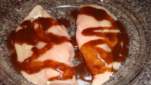 Мясо с брусникой