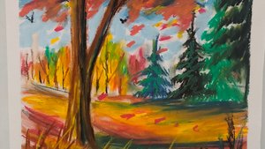 Поэтапное рисование "Осенний пейзаж".