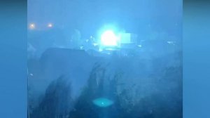 Короткое замыкание в распределительной сети во время грозы