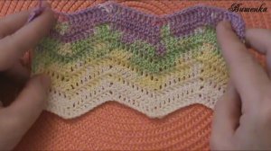 Вязание крючком узора "зигзаг"