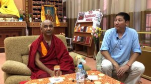 Лобсанг Гьялцен Кхен Ринпоче. Ответы на вопросы прессы в Центральном Хуруле Калмыкии. 2019.