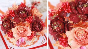 Как я делаю шикарный осенний букетик из фоамирана и бумаги. Цветочная композиция своими руками. DIY