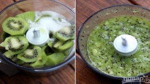 Коктейль с черникой и киви