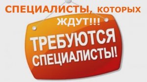 Специалисты, которых ждут!